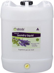 ABODE Laundry Liquid (Front & Top Loader) Wild Lavender & Mint Drum with Tap 15L