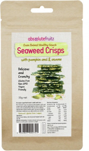 Absolutefruitz Seaweed Crisps Pumpkin Seed & Sesame 40g