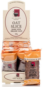 All Natural Bakery Oat Slice Carob & Macadamia 100g x 14