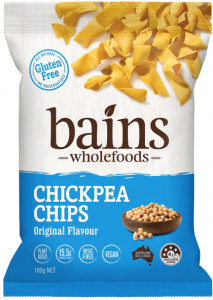 Bains Wholefoods Chickpea Chips Original G/F 100g x 12
