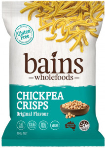 Bains Wholefoods Chickpea Crisps Original  100g x 12