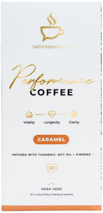BEFORE YOU SPEAK Performance Coffee Caramel 4.5g x 30 Pack