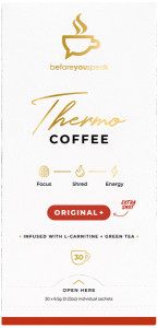 BEFORE YOU SPEAK Thermo Coffee Original + Extra Shot 6.5g x 30 Pack