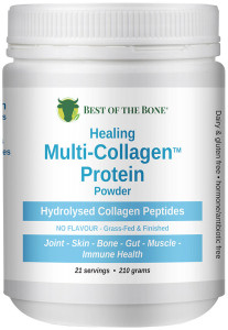 BEST OF THE BONE Healing Multi-Collagen Protein Powder Hydrolysed Collagen Peptides Unflavoured 210g