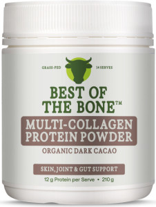 BEST OF THE BONE Multi-Collagen Protein Powder Organic Dark Cacao 210g