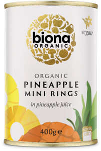 Biona Organic Pineapple Rings in Juice 400g