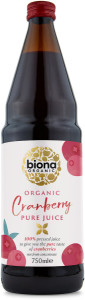 Biona Organic Pure Cranberry Juice 750ml