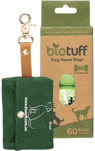 Biotuff Dog Waste Bags & Dispenser 4 x 15 Bag Rolls 60pk