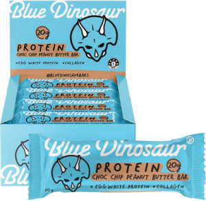 Blue Dinosaur Choc Chip Peanut Butter Protein Bar 12x60g