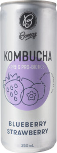 Bonsoy Blueberry Strawberry Kombucha 12x250ml Cans
