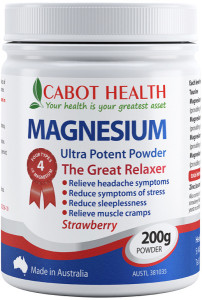 CABOT HEALTH Magnesium Ultra Potent Strawberry Powder 200g
