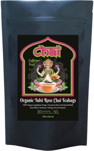 Chai Tea Organic Tulsi Rose Chai Tea Bags 20pk