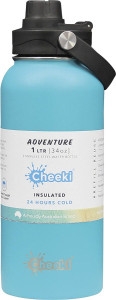 Cheeki Insulated Adventure Stainless Steel Bottle Aqua 1L