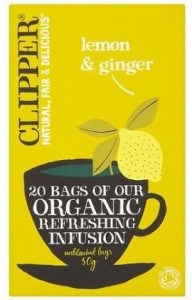 Clipper Organic Refreshing Infusion - Lemon & Ginger 20 Tea Bags