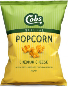 Cobs Natural Cheddar Cheese Popcorn  12x100g