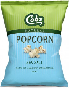 Cobs Natural Sea Salt Popcorn  12x80g