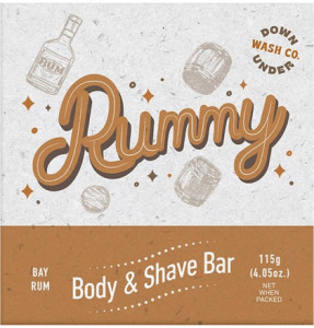 DOWNUNDER WASH CO. Rummy Body & Shave Bar Bay Rum 115g