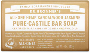 DR. BRONNER'S Pure-Castile Bar Soap (Hemp All-One) Sandalwood Jasmine 140g