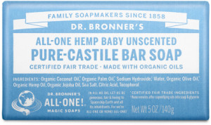 DR. BRONNER'S Pure-Castile Bar Soap (Hemp All-One) Unscented (Baby) 140g