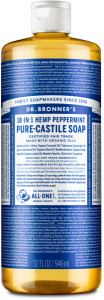 DR. BRONNER'S Pure-Castile Soap Liquid (Hemp 18-in-1) Peppermint 946ml
