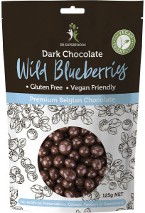 Dr Superfoods Dark Chocolate Wild Blueberries 125g
