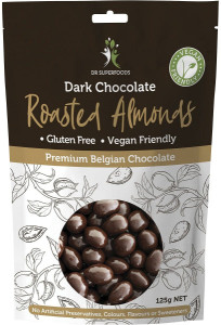 Dr Superfoods Roasted Almonds in Dark Chocolate 125g