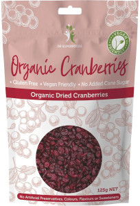 Dr Superfoods Super Organic Dried Cranberries 125g