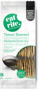 Eat Rite Wholegrain Brown Rice Tamari Seaweed Crackers 100g