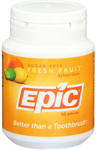 Epic Xylitol Chewing Gum Fresh Fruit 50pcs