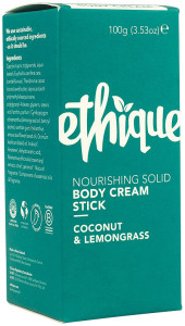 ETHIQUE Body Cream Stick Nourishing Solid Coconut & Lemongrass 100g