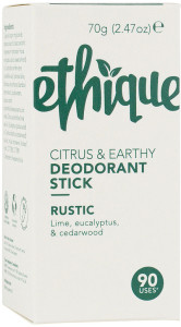 ETHIQUE Deodorant Stick Citrus & Earthy Rustic Lime, Eucalyptus & Cedarwood 70g