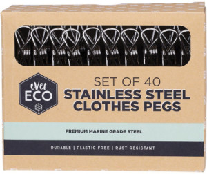 Ever Eco Stainless Steel Clothes Pegs Premium Marine Grade 40pk