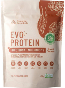 Evolution Botanicals EVO+ Protein Functional Mushrooms Smooth Chocolate 450g