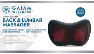 Gaiam Back & Lumbar Massager with Standard & Car Power Adaptor