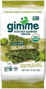 GimMe Roasted Seaweed Snacks Olive Oil  6x5g