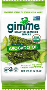GimMe Roasted Seaweed Snacks Sea Salt & Avocado Oil 6 x 4.5g