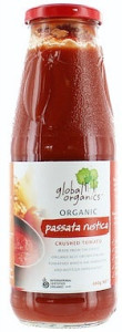 Global Organics Tomatoes Crushed ( Passata Rustica) Glass 680g
