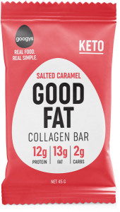 Googys Good Fat Keto Salted Caramel Collagen Bars  12x45g