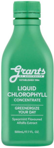 GRANTS OF AUSTRALIA Liquid Chlorophyll Concentrate (Spearmint Flavoured Alfalfa Extract) 500ml