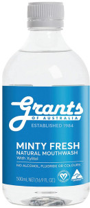 GRANTS OF AUSTRALIA Natural Mouthwash Minty Fresh 500ml