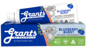 GRANTS OF AUSTRALIA Natural Toothpaste Kids Blueberry Burst 75g