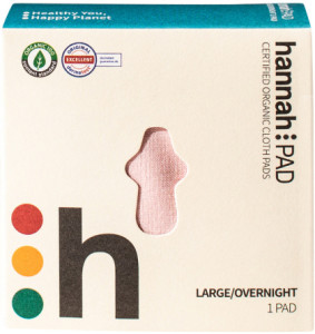HANNAH PAD Organic Cotton Reusable Cloth Pad Large/Overnight (Fabric supplied at random)