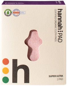 HANNAH PAD Organic Cotton Reusable Cloth Pad Super Ultra (Fabric supplied at random)