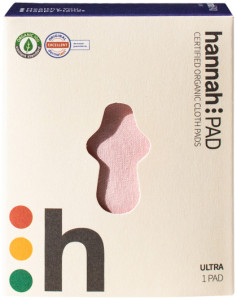 HANNAH PAD Organic Cotton Reusable Cloth Pad Ultra (Fabric supplied at random)