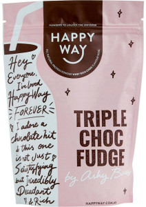 Happy Way Ashy Bines Whey Protein Powder Triple Choc Fudge 500g