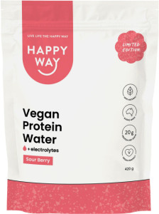Happy Way Vegan Protein Water Powder Sour Berry 420g