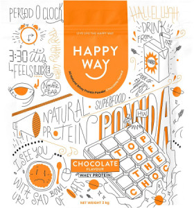Happy Way Whey Protein Powder Chocolate 2kg