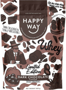 Happy Way Whey Protein Powder Dark Chocolate 500g