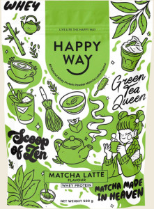 Happy Way Whey Protein Powder Matcha Latte 500g
