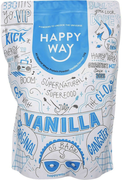 Happy Way Whey Protein Powder Vanilla 1kg